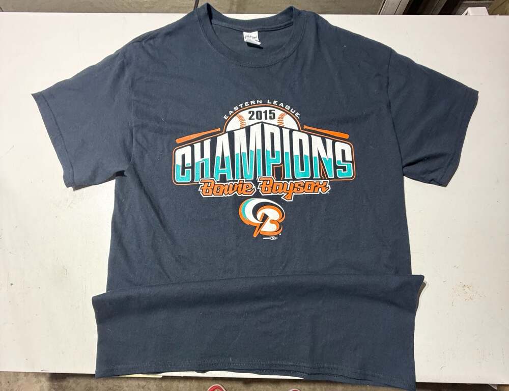 Gildan Heavy Cotton Bowie Baysox Eastern League 2015 Champions T-Shirt Large